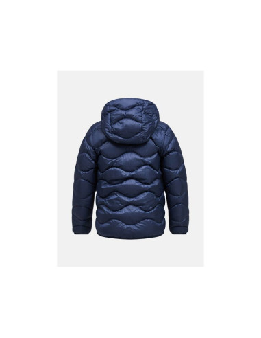 Kurtka puchowa juniorska peak performance jr helium down hood jacket kolor granatowy