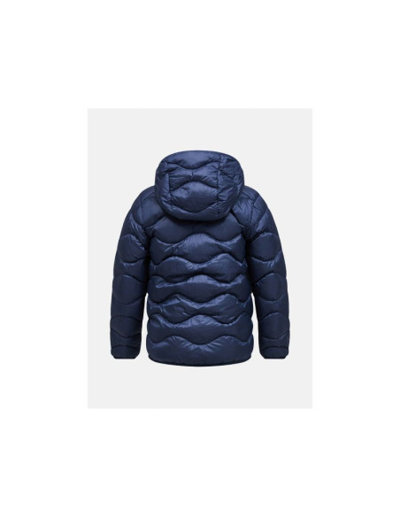 Kurtka puchowa juniorska peak performance jr helium down hood jacket kolor granatowy