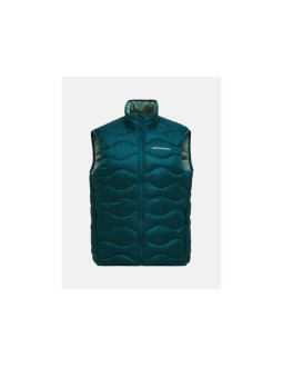 Kamizelka puchowa męska peak performance m helium down vest kolor zielony