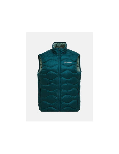 Kamizelka puchowa męska peak performance m helium down vest kolor zielony