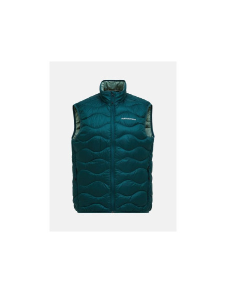 Kamizelka puchowa męska peak performance m helium down vest kolor zielony