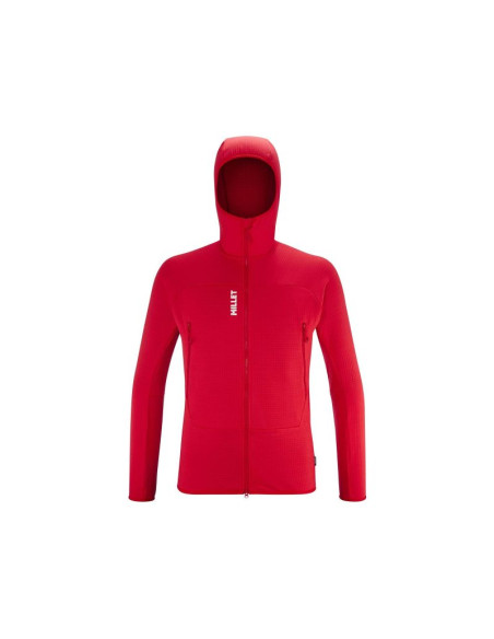 Kurtka millet fusion grid hoodie m czerwony