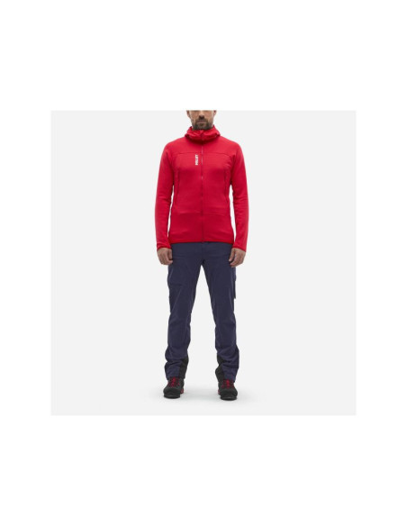 Kurtka millet fusion grid hoodie m czerwony