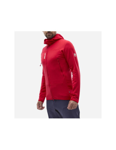 Kurtka millet fusion grid hoodie m czerwony