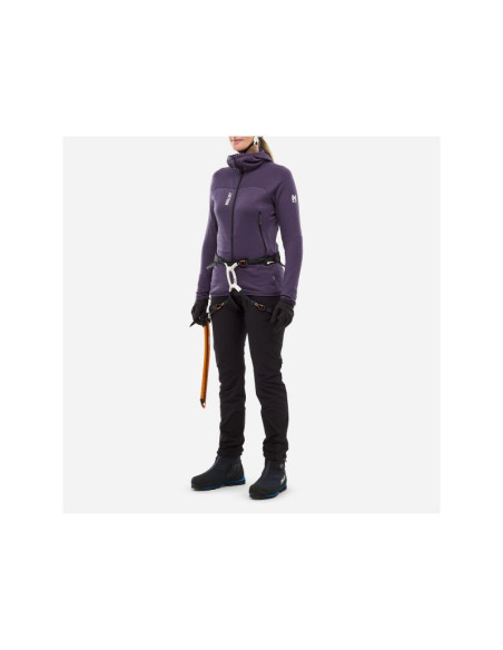 Bluza damska millet fusion grid hoodie w fioletowa