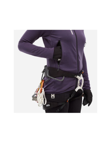 Bluza damska millet fusion grid hoodie w fioletowa