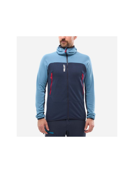 Bluza męska millet fusion grid hoodie m niebieska
