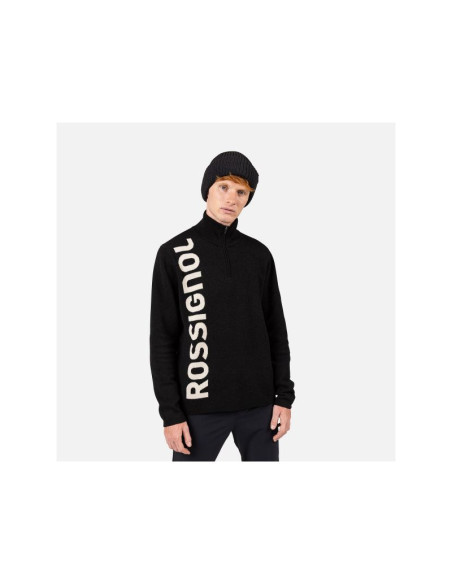 Sweter męski rossignol signature hz sweater czarny