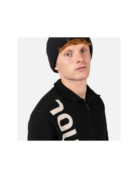 Sweter męski rossignol signature hz sweater czarny