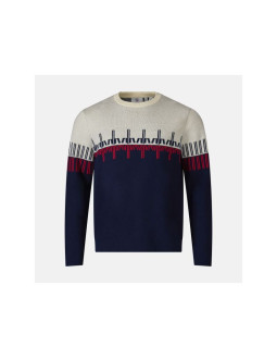 Sweter rossignol patterned cn sweater granatowy
