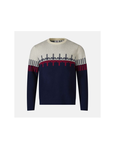 Sweter rossignol patterned cn sweater granatowy