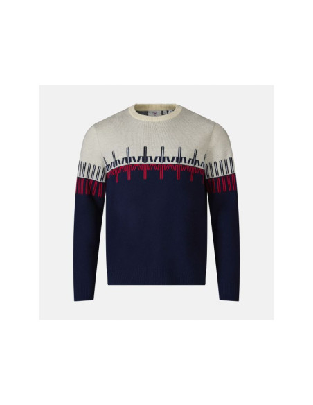 Sweter rossignol patterned cn sweater granatowy