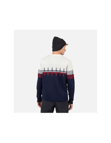 Sweter rossignol patterned cn sweater granatowy