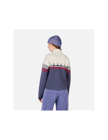 Sweter damski rossignol w patterned tn sweater niebieski