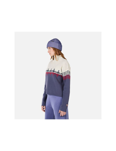 Sweter damski rossignol w patterned tn sweater niebieski