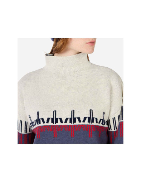 Sweter damski rossignol w patterned tn sweater niebieski