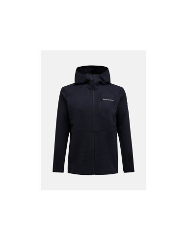 Bluza męska peak performance m trail polartec zip hood kolor czarny