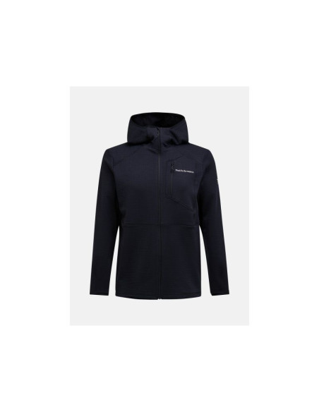 Bluza męska peak performance m trail polartec zip hood kolor czarny