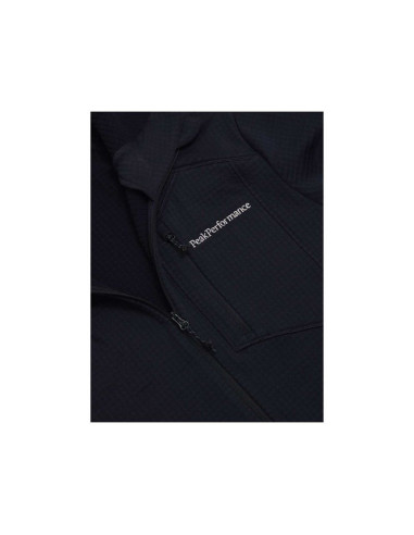Bluza męska peak performance m trail polartec zip hood kolor czarny