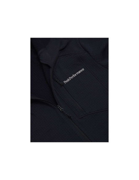 Bluza męska peak performance m trail polartec zip hood kolor czarny