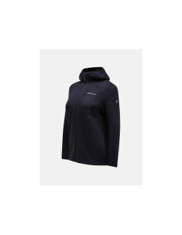 Bluza peak performance w trail polartec zip hood czarny 2