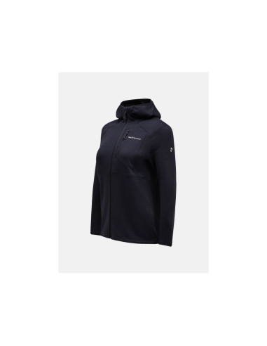 Bluza peak performance w trail polartec zip hood czarny
