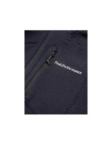 Bluza peak performance w trail polartec zip hood czarny