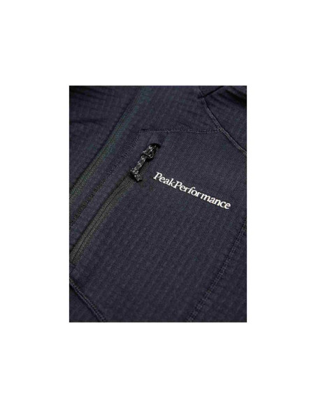 Bluza peak performance w trail polartec zip hood czarny