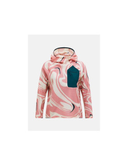 Bluza damska peak performance w freelight aop polartec alpha hood kolor różowy