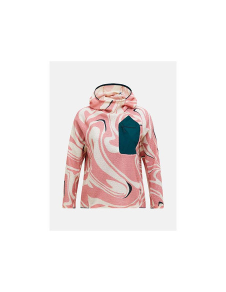 Bluza damska peak performance w freelight aop polartec alpha hood kolor różowy