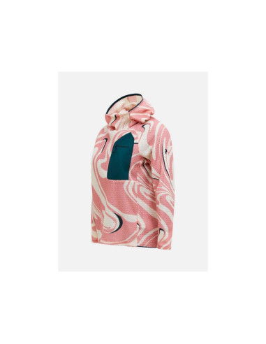 Bluza damska peak performance w freelight aop polartec alpha hood kolor różowy