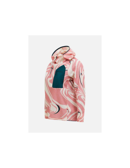 Bluza damska peak performance w freelight aop polartec alpha hood kolor różowy