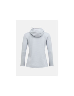 Bluza damska peak performance w trail polartec power grid zip hood kolor szary 2
