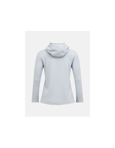 Bluza damska peak performance w trail polartec power grid zip hood kolor szary