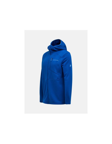 Bluza męska peak performance m trail polartec power grid zip hood kolor niebieski