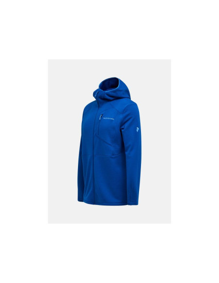 Bluza męska peak performance m trail polartec power grid zip hood kolor niebieski