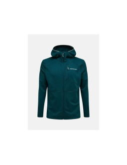 Bluza męska peak performance m trail polartec power grid zip hood kolor zielony