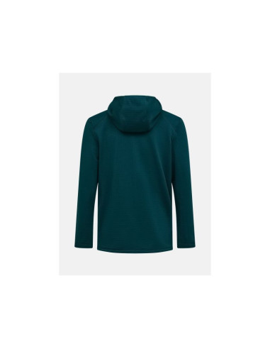 Bluza męska peak performance m trail polartec power grid zip hood kolor zielony