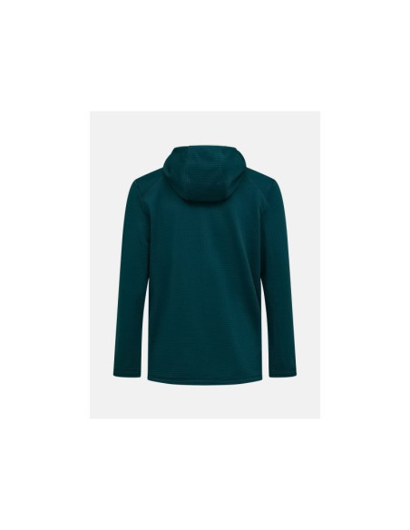 Bluza męska peak performance m trail polartec power grid zip hood kolor zielony