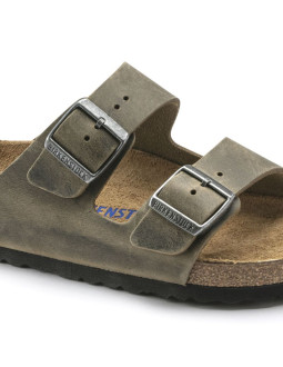 Klapki damskie/męskie birkenstock arizona soft footbed oiled leather narrow faded khaki na wąską stopę olejowana skóra (1019377) 2