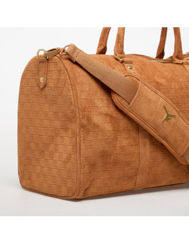 Torba damska air jordan jam suede monogram duffle bag cognac - ma9205-x6x