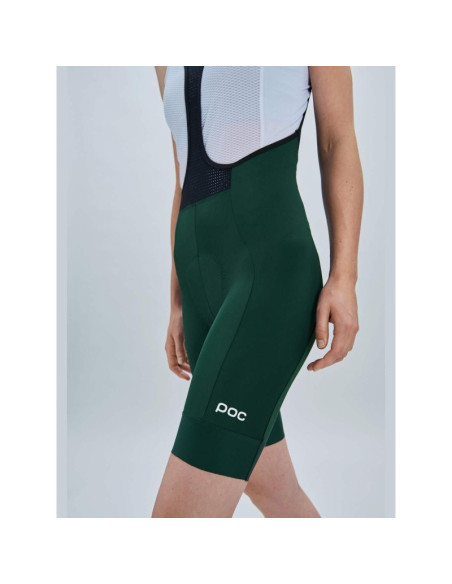 Spodenki rowerowe poc w's cadence bib shorts zielony