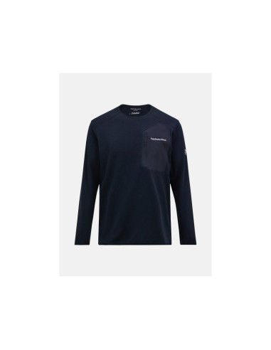 Bluza męska peak performance m freelight polartec grid crew kolor czarny