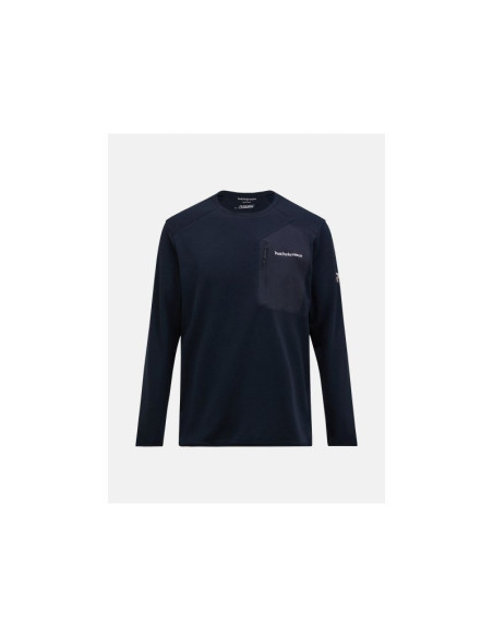 Bluza męska peak performance m freelight polartec grid crew kolor czarny