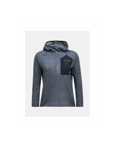 Bluza damska peak performance w freelight polartec alpha hood kolor szary