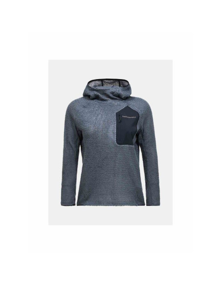 Bluza damska peak performance w freelight polartec alpha hood kolor szary