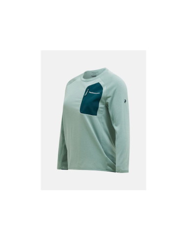 Bluza damska peak performance w freelight polartec power grid crew kolor zielony