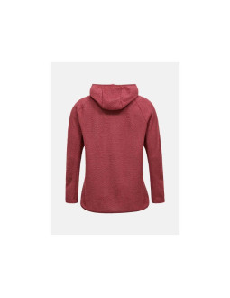 Bluza damska peak performance w freelight polartec alpha hood kolor czerwony 2