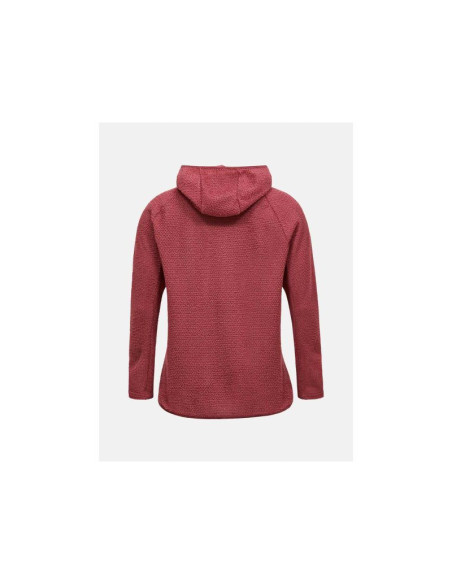 Bluza damska peak performance w freelight polartec alpha hood kolor czerwony