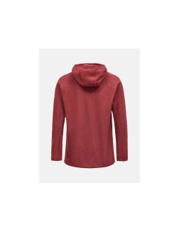 Bluza męska peak performance m freelight polartec alpha hood kolor czerwony 2